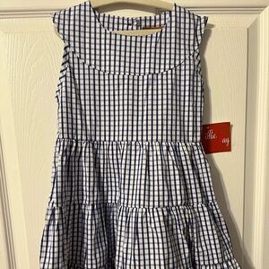 Millie Jay Blue Gingham Tiered Dress